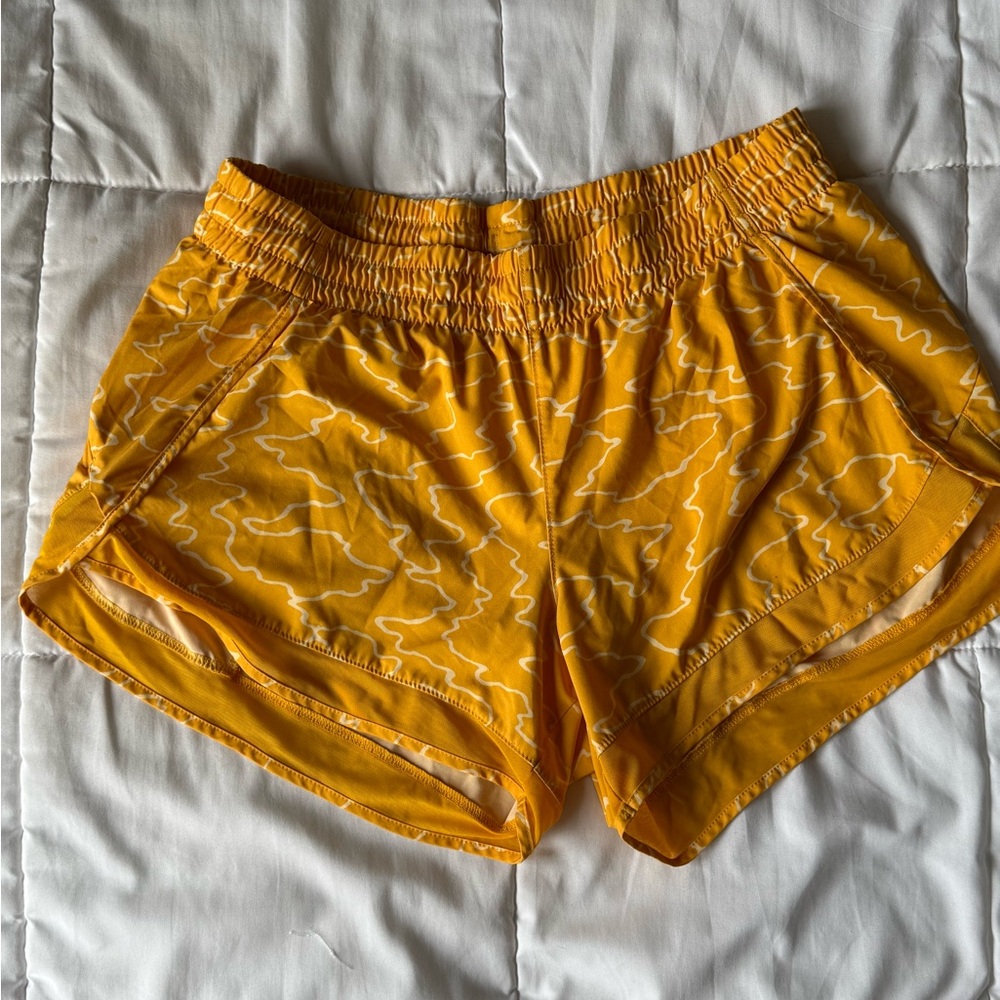 Athleta Yellow Athletic Shorts Lightweight Performance